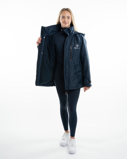EQUIDRY Shortie Women's Waterproof Jacket - Navy, Fleece Lined | Equiflair