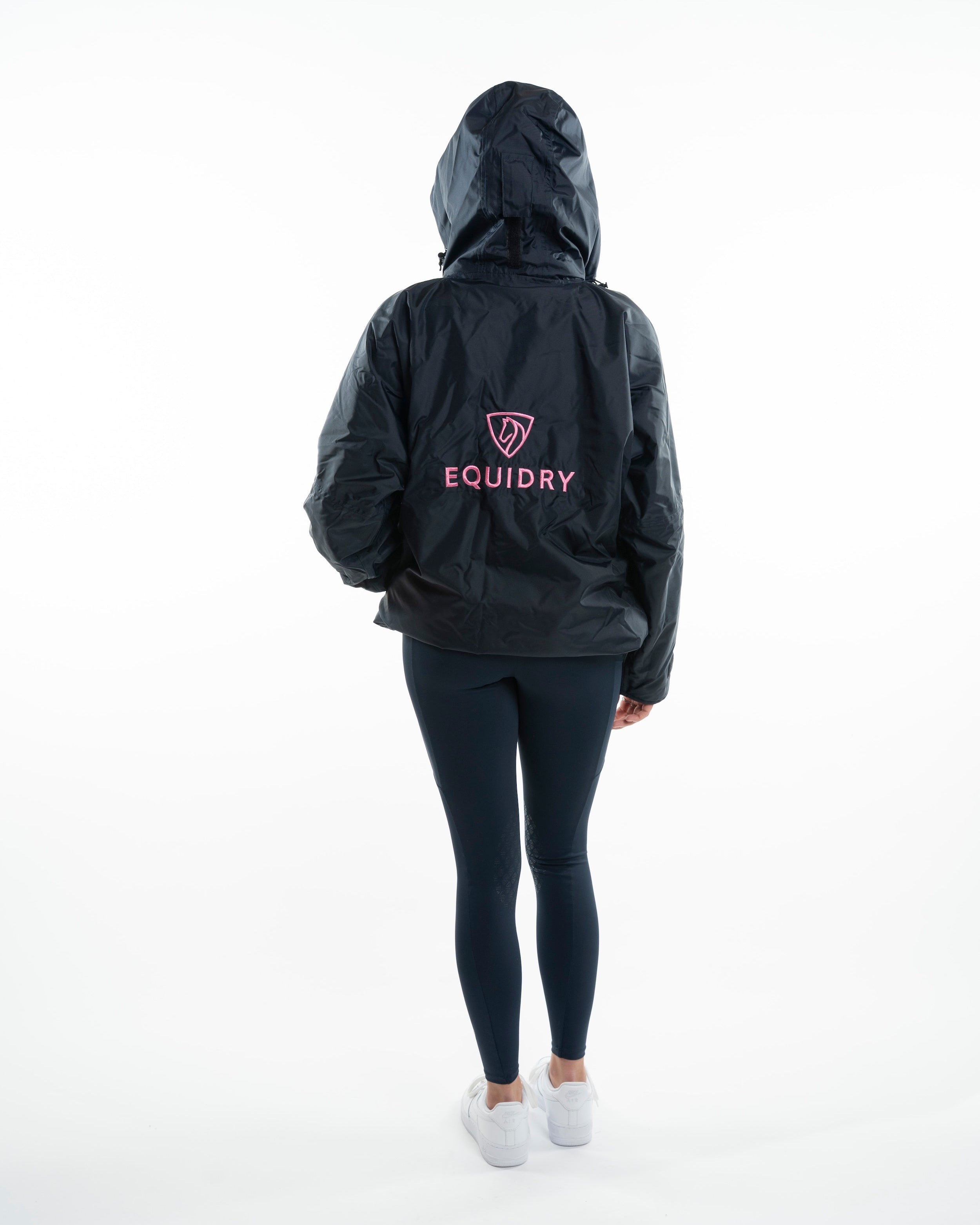 EQUIDRY Shortie Women's Thin Fleece Navy/Penelope Pink
