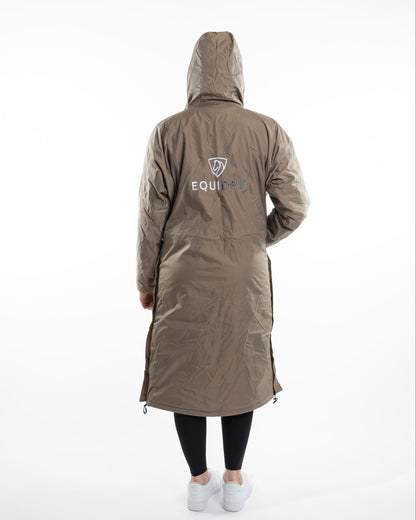 EQUIDRY Evolution Women's Thin Fleece Taupe Waterproof Equestrian Riding Coat
