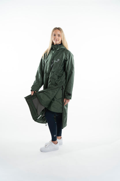 EQUIDRY Evolution Women's Thin Fleece Black Forest Green/Grey