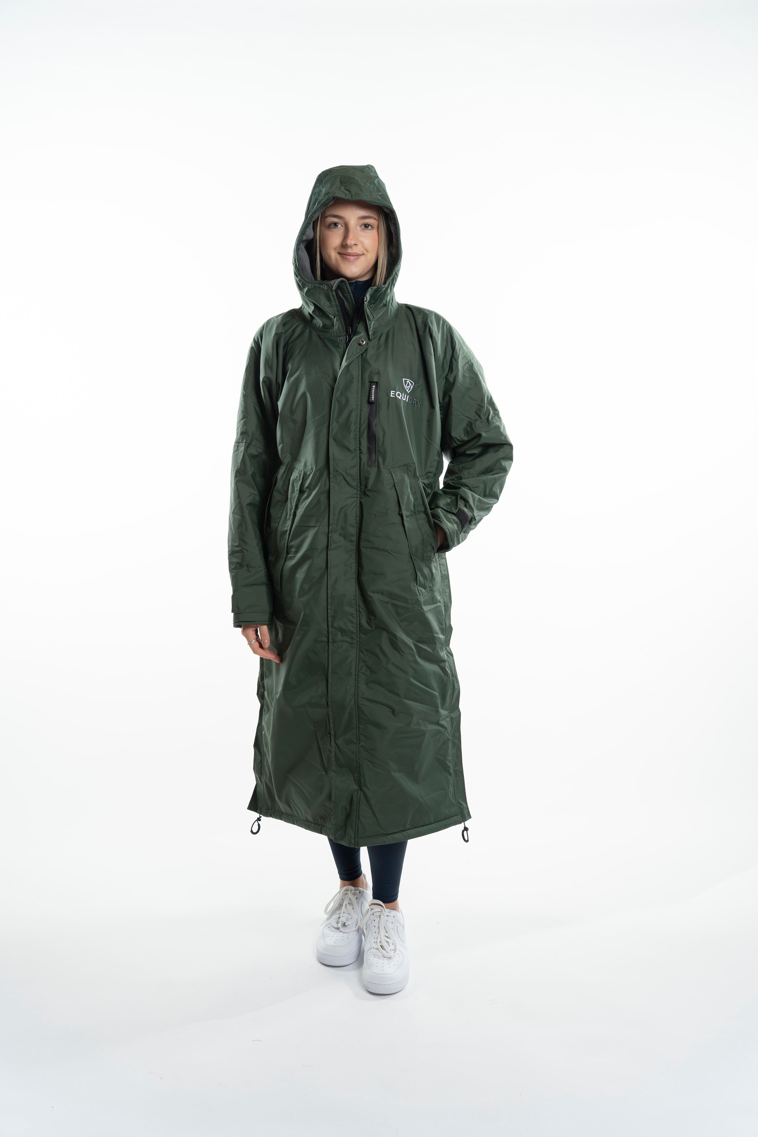 EQUIDRY Evolution Women's Thin Fleece Black Forest Green/Grey