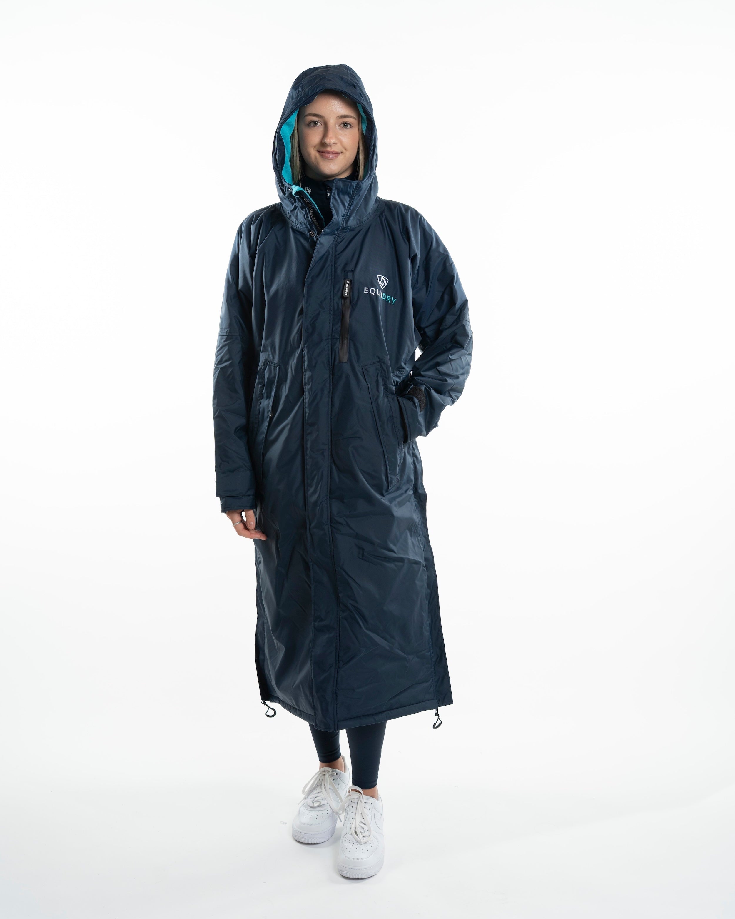 EQUIDRY Evolution Women's Thin Fleece Navy/Turquoise