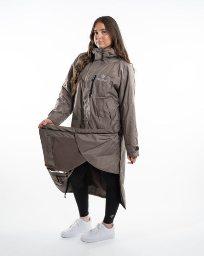 Equidry Evolution Women's Thin Fleece Mocha Riding Coat - Waterproof, Breathable, Versatile - Shop Equiflair!