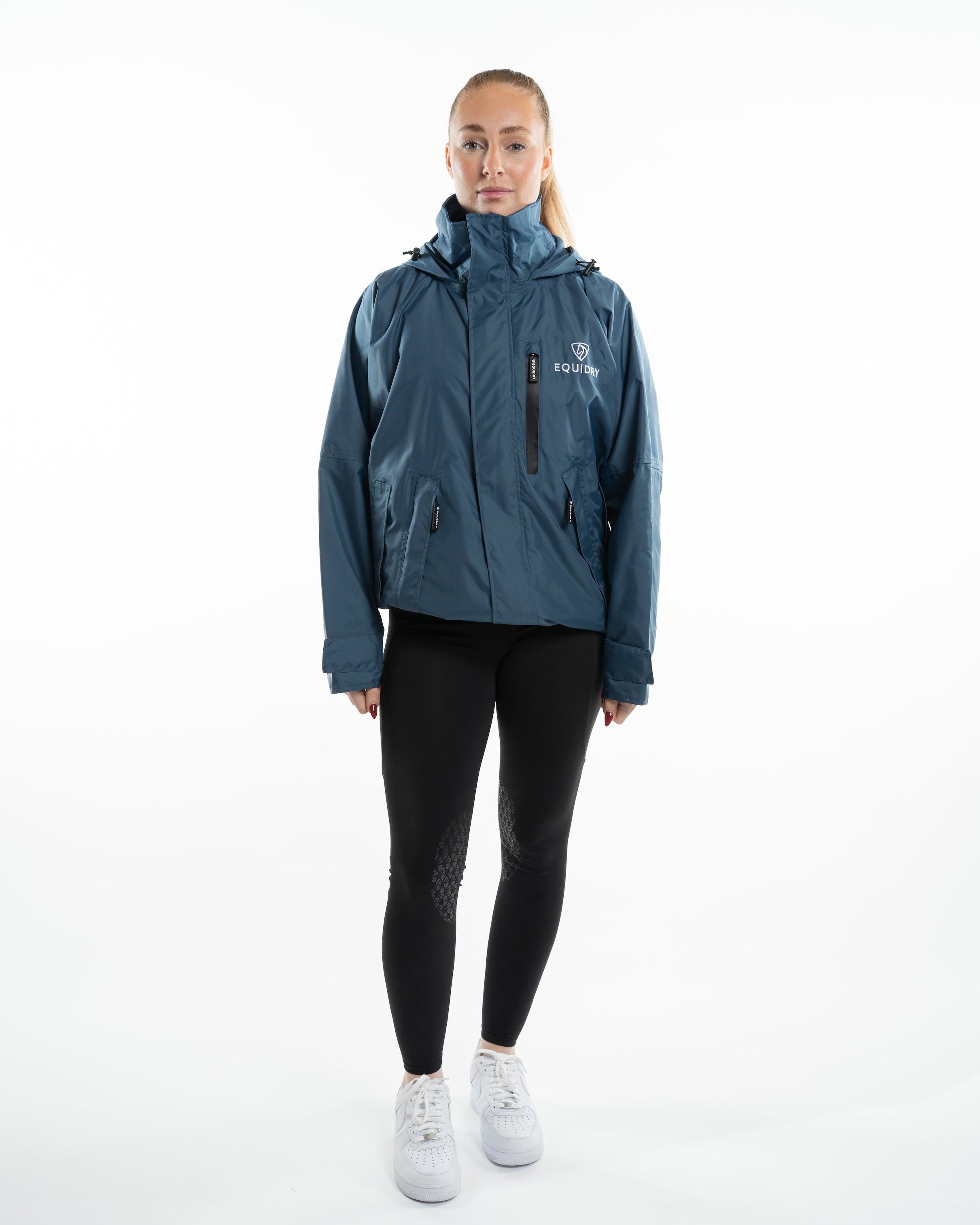 EQUIDRY Shortie Mac Women's Mesh Lining Steel Blue