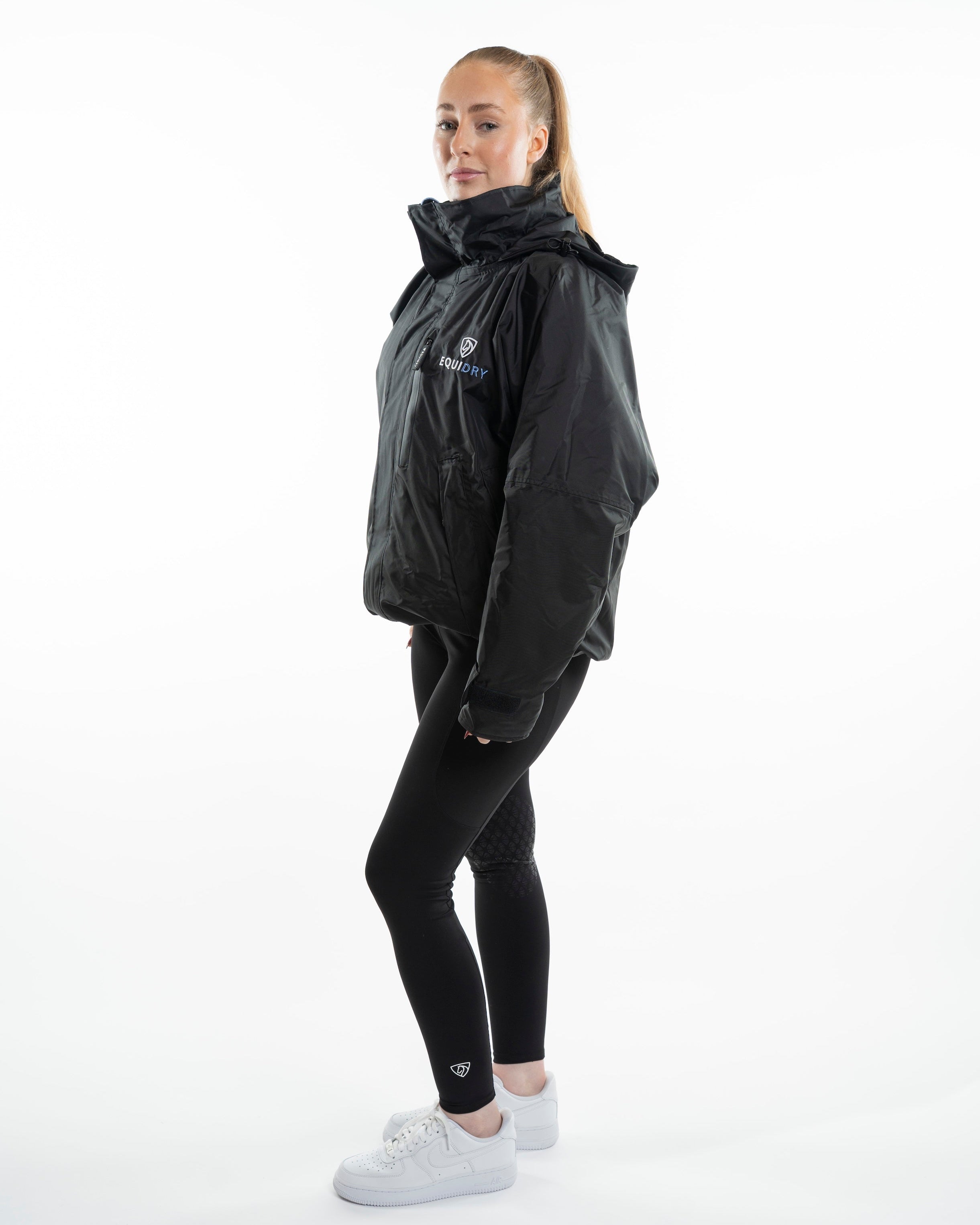 EQUIDRY Shortie Women's Thin Fleece Black/Lilac