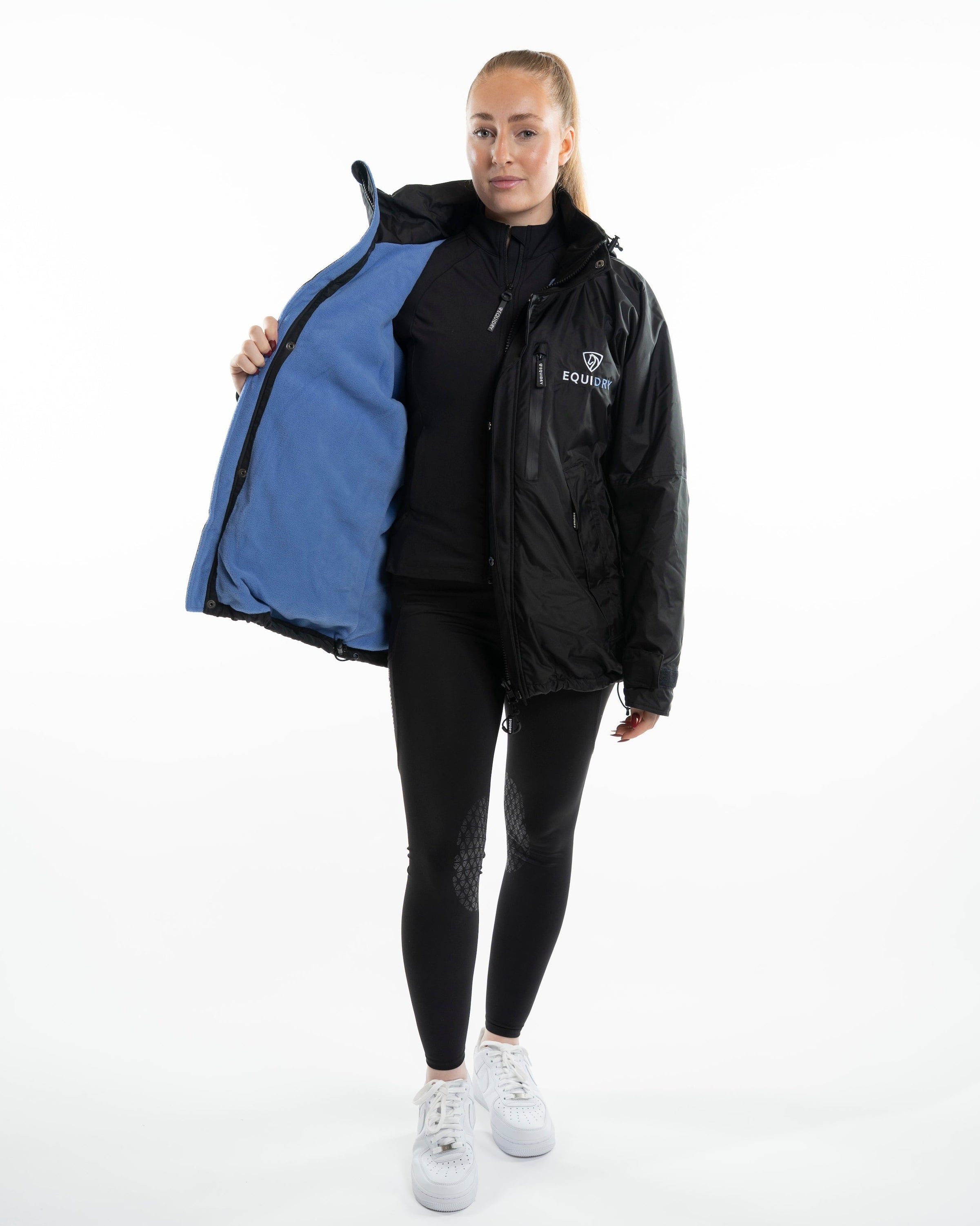 EQUIDRY Shortie Women's Thin Fleece Black/Lilac