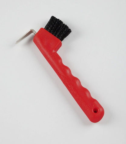Premier Equine Red Horse Hoof Pick with Brush - Ergonomic Equiflair Equine Tool - Hoof Care location-109746323830-instock…