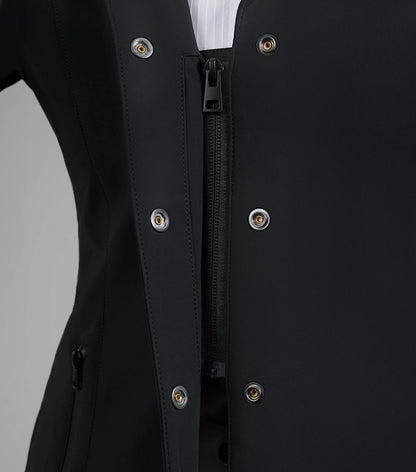 PREMIER EQUINE EVINCO Ladies Competition Jacket Jet Black: Equestrian Show Attire with Zipper & Press Studs