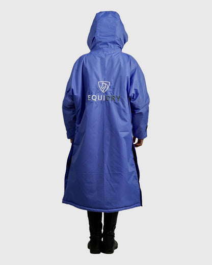 Equidry Children's Waterproof Riding Coat: Fleece-Lined, Hooded, Blue/Lilac. Stay Warm & Dry!