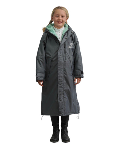 Evolution Children's | Thick Fleece | Fixed Hood | Charcoal/Jade - EQUIDRY