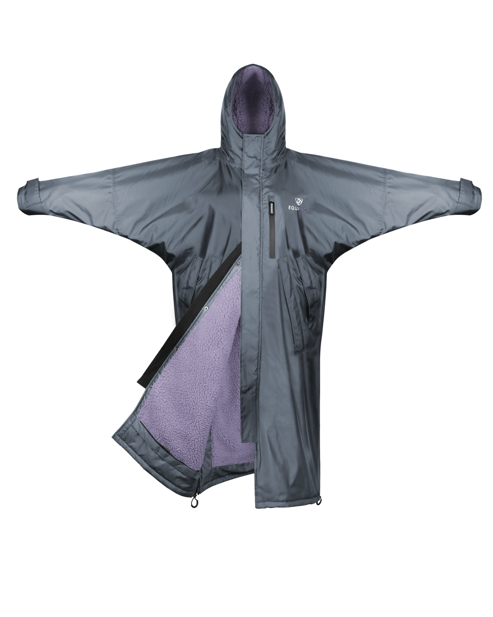 Evolution Children's | Thick Fleece | Fixed Hood | Charcoal/Lilac - EQUIDRY