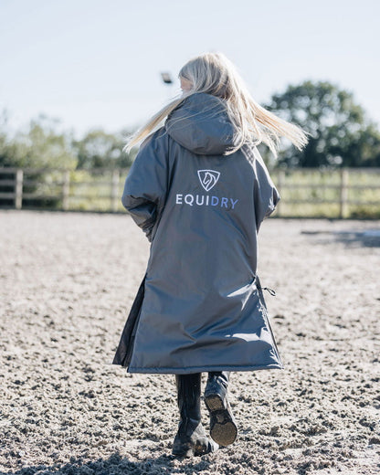 Evolution Children's | Thick Fleece | Fixed Hood | Charcoal/Lilac - EQUIDRY