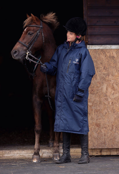Evolution Children's | Thick Fleece | Fixed Hood | Navy/Pale Pink - EQUIDRY