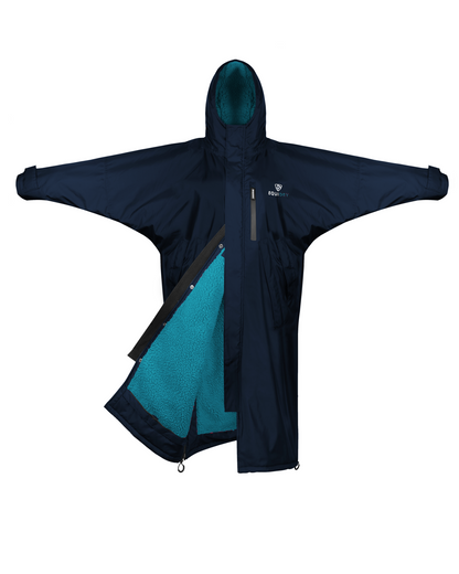 Evolution Children's | Thick Fleece | Fixed Hood | Navy/Turquoise - EQUIDRY
