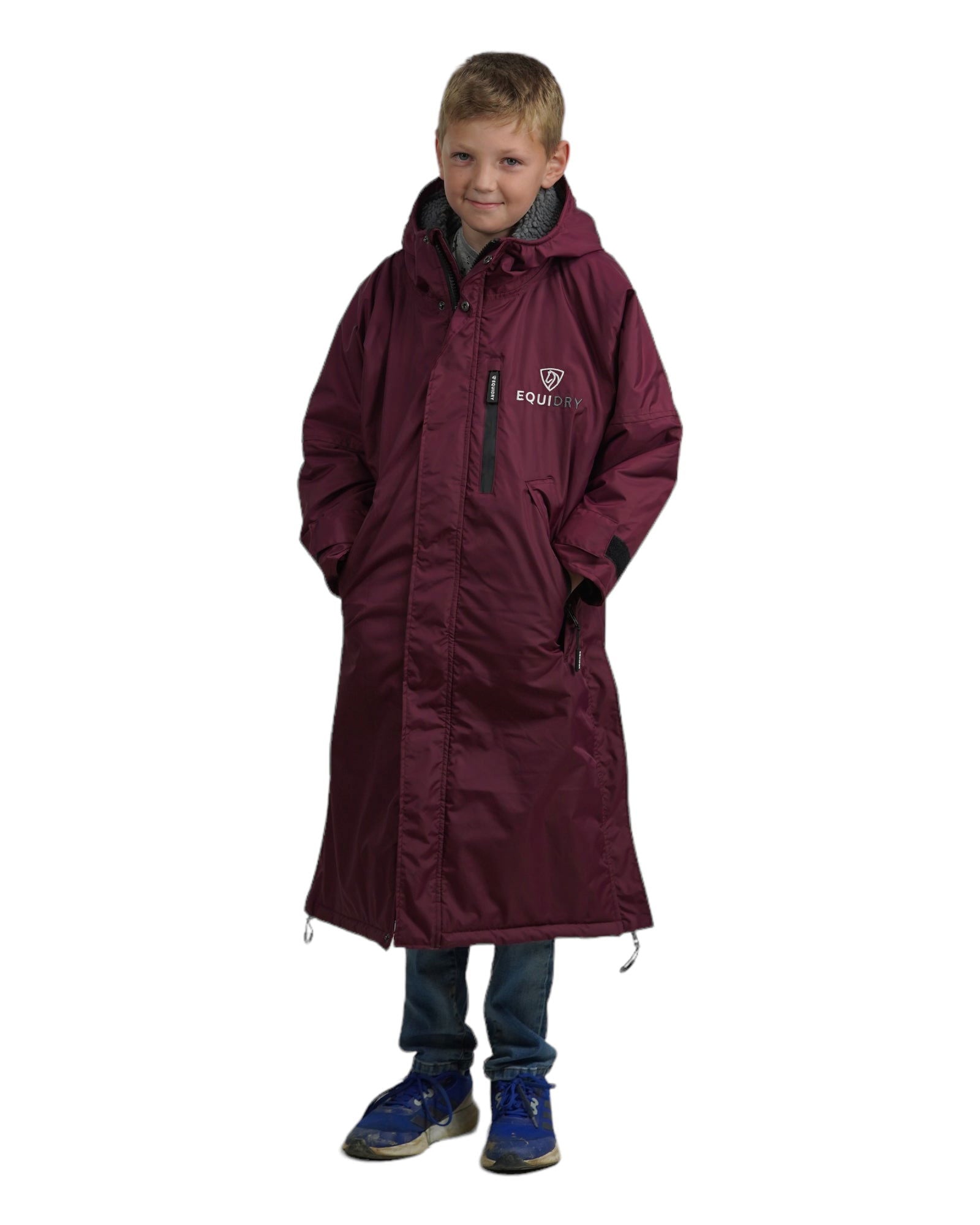 Evolution Children's | Thick Fleece | Fixed Hood | Plum/Grey - EQUIDRY