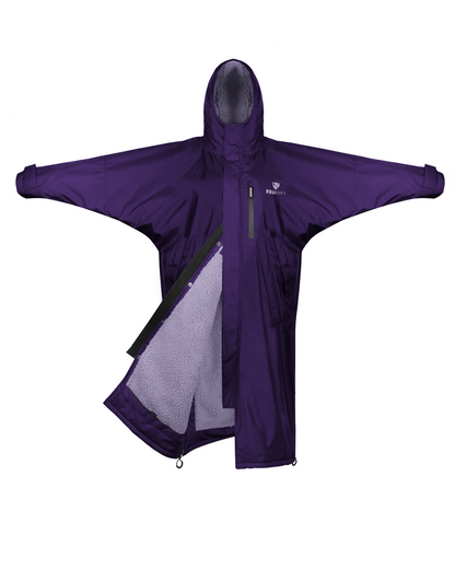 Equidry Children's Purple Riding Coat - Waterproof Fleece Lined Equestrian Jacket