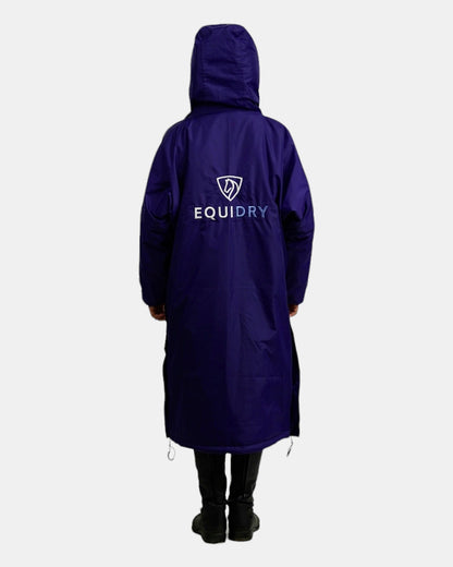 Equidry Children's Purple Raincoat: Fleece Lined, Waterproof, Hooded Kids Coat