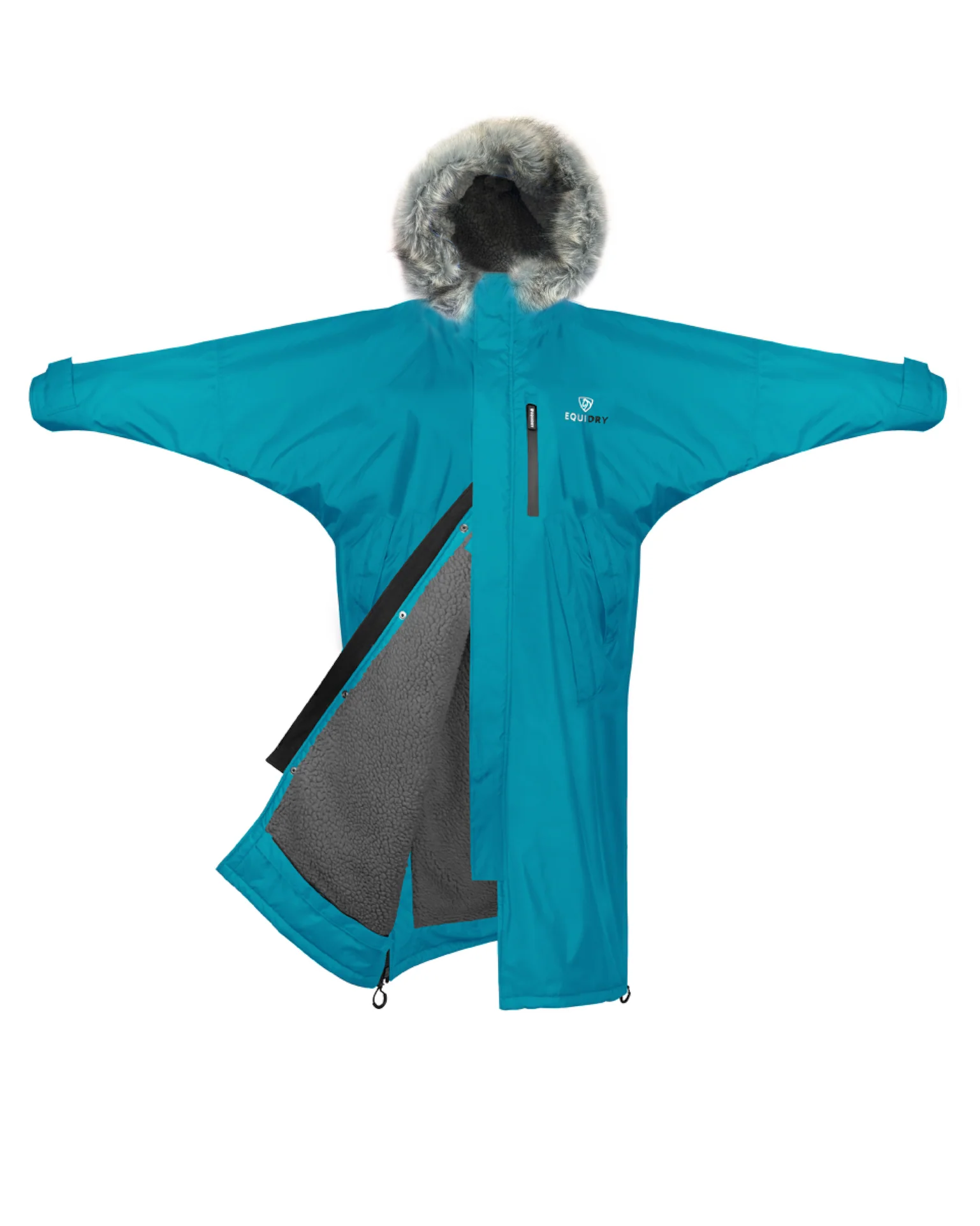 Evolution Children's | Thick Fleece | Fur Hood | Turquoise - EQUIDRY