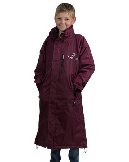 Evolution Children's | Thick Fleece | Stowaway Hood | Plum/Plum - EQUIDRY
