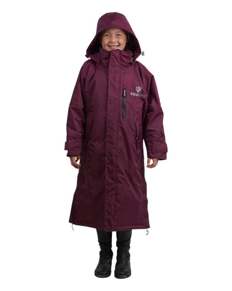Evolution Children's | Thick Fleece | Stowaway Hood | Plum/Plum - EQUIDRY