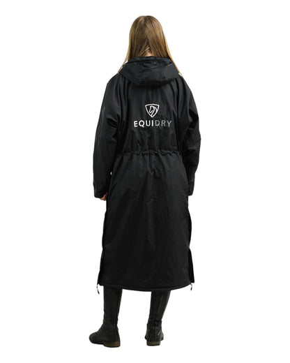 EQUIDRY Children's Thin Fleece Black Riding Coat: Waterproof Equestrian Jacket