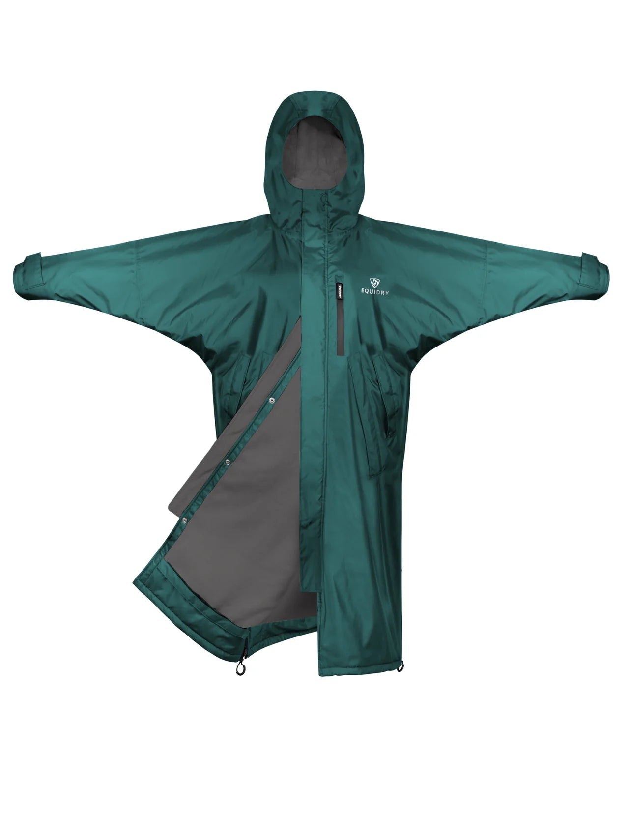 EQUIDRY EVOLUTION Children's Fleece Teal/Grey Waterproof Riding Coat