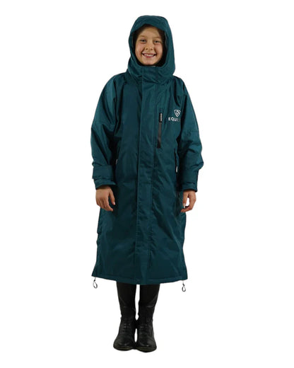 EQUIDRY Evolution Child Thin Fleece Teal Riding Coat: Waterproof Outerwear for Young Riders. Shop Equiflair coats online!