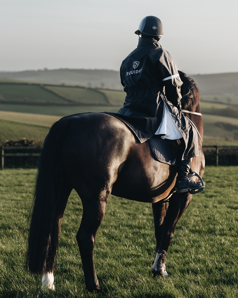 Evolution Children's | Thin Fleece | Stowaway Hood | Reflective | Black Forest Green - EQUIDRY