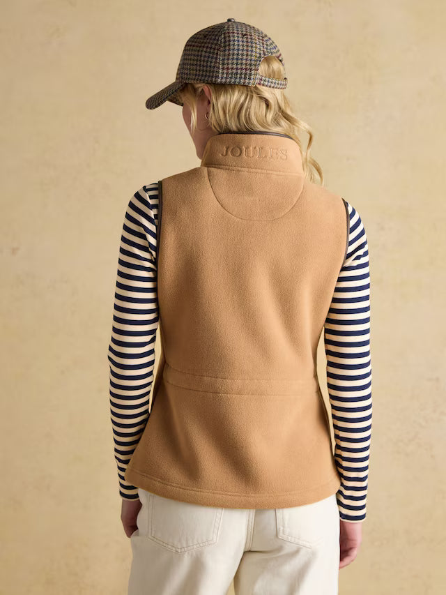 Joules Heritage Tan Fleece Gilet - Country Style Women's Vest