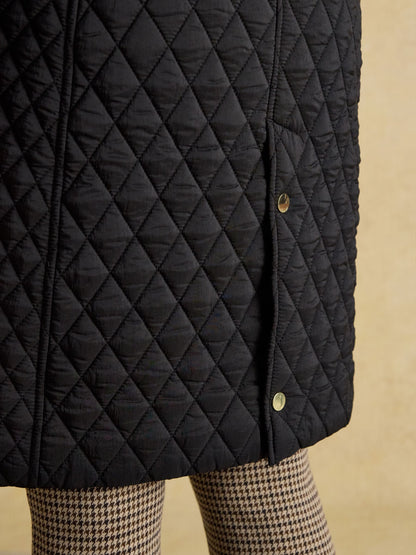 Women's Joules Longline Diamond Quilted Showerproof Coat