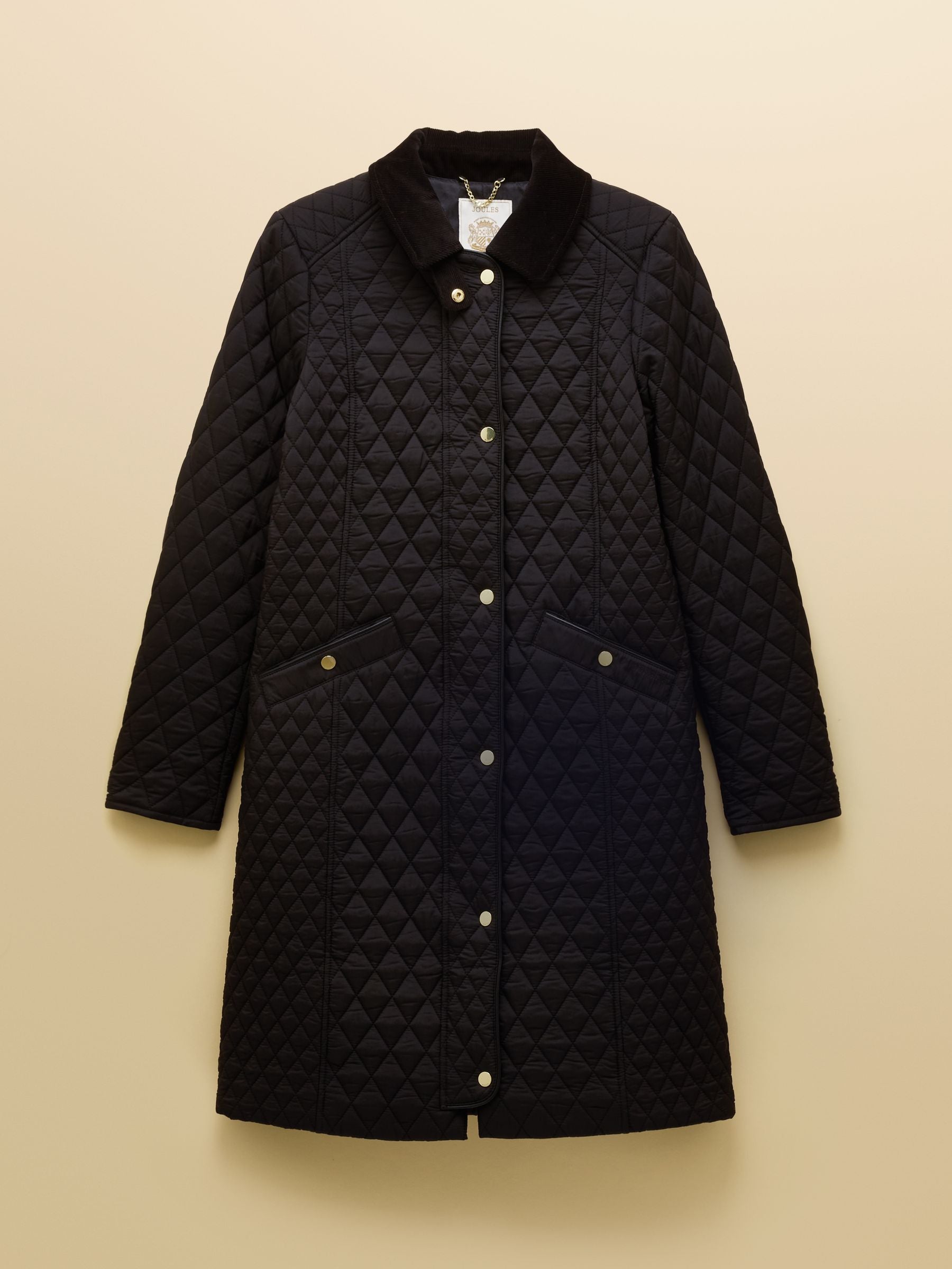 Women's Joules Longline Diamond Quilted Showerproof Coat
