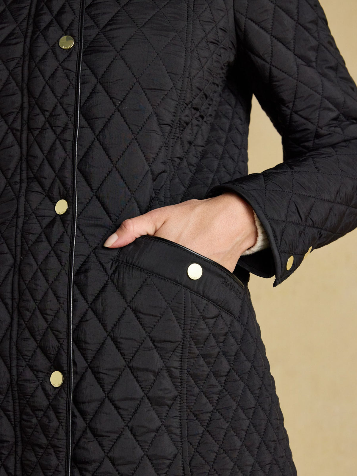 Women's Joules Longline Diamond Quilted Showerproof Coat