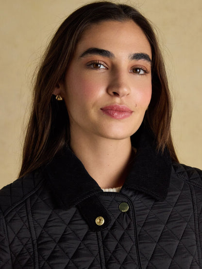 Women's Joules Longline Diamond Quilted Showerproof Coat