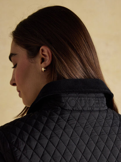 Women's Joules Longline Diamond Quilted Showerproof Coat
