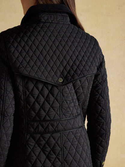 Women's Joules Longline Diamond Quilted Showerproof Coat