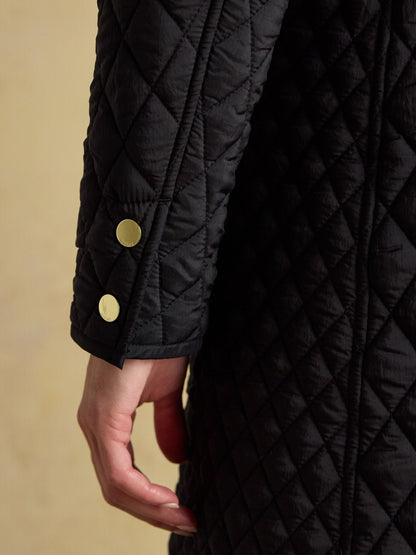 Women's Joules Longline Diamond Quilted Showerproof Coat