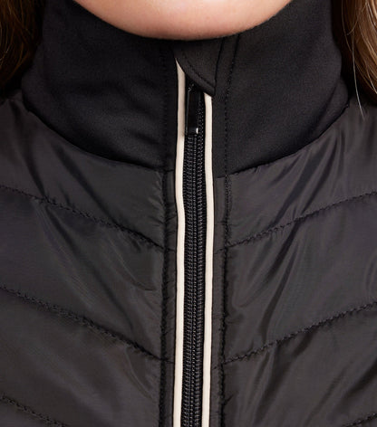 Premier Equine Felicio women's black quilted gilet with full zip front