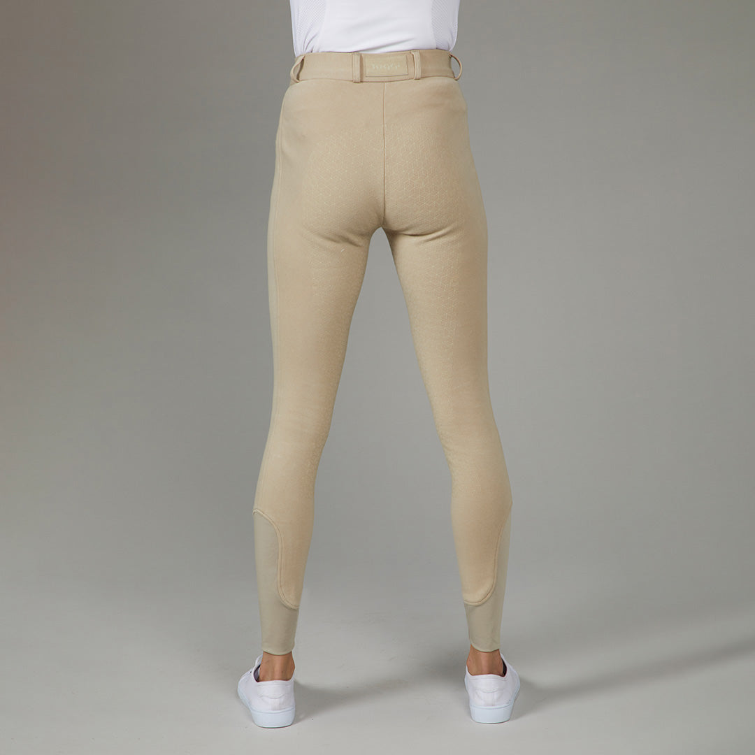 TOGGI Fenton Extreme tan full seat breeches for women, back view with silicone grip.