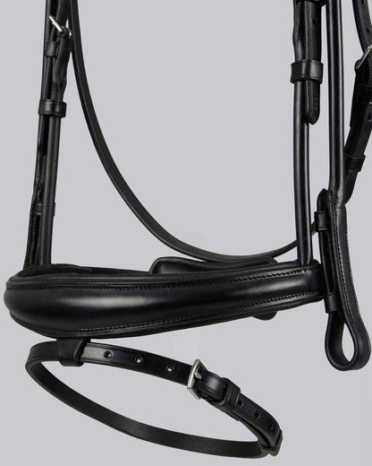 PREMIER EQUINE Finetti Black Leather Snaffle Bridle | Anatomical Horse Bridle