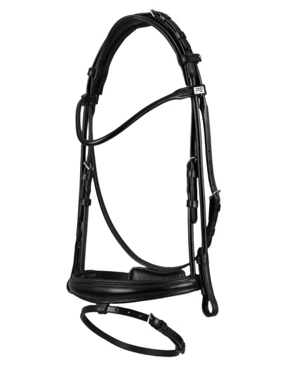 Premier Equine Black Leather Snaffle Bridle for Horses | Rolled Leather Horse Bridle