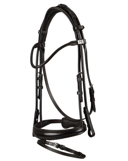 PREMIER EQUINE Finetti Rolled Leather Snaffle Bridle Brown - Italian Leather, Anatomical Bridle, Horse Riding Equipment