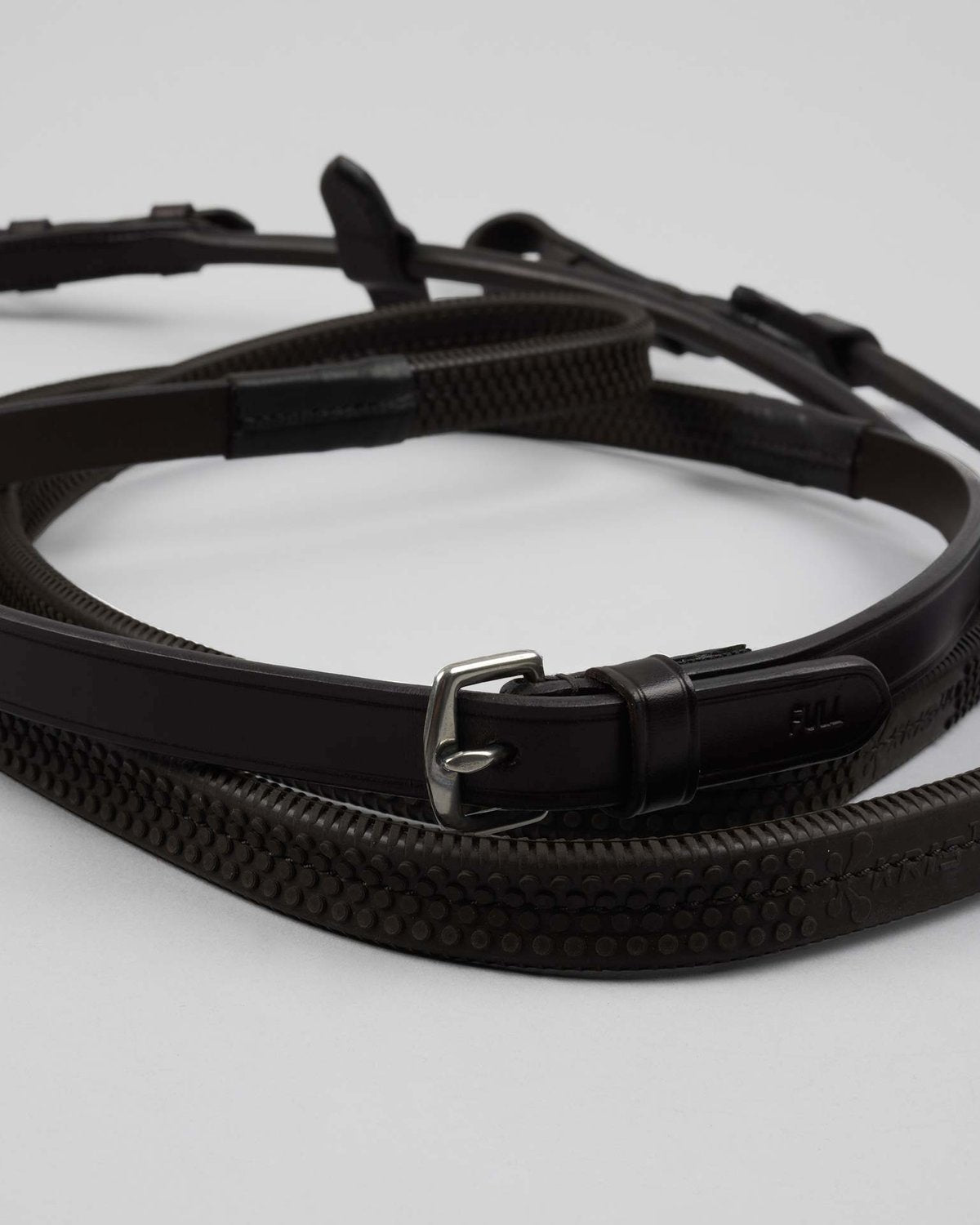 Premier Equine Finetti Brown Rolled Leather Reins | Equestrian Horse Riding Gear