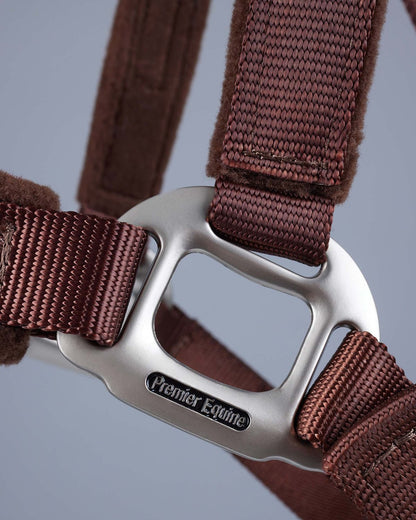 Premier Equine Fleece Padded Head Collar Brown