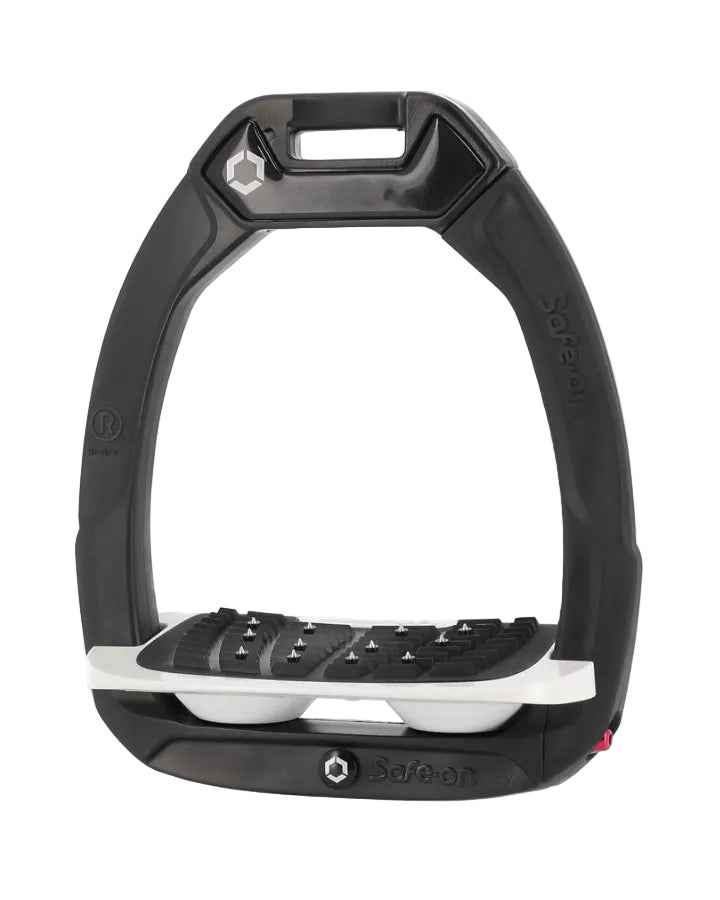 Flex-On Safe-On Inclined Ultra Grip Stirrups Black/White/White