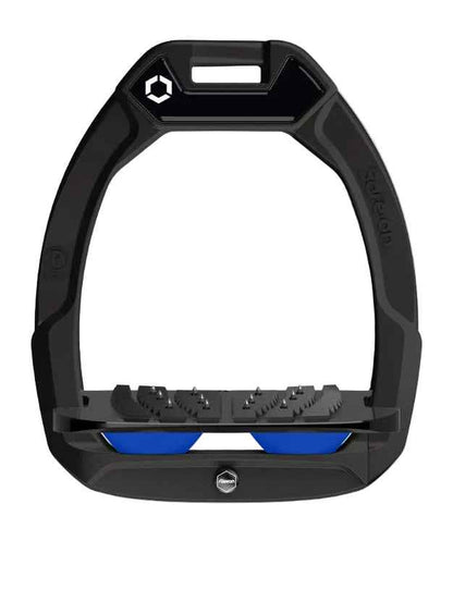 Flex-On Safe-On Inclined Ultra Grip Stirrups Black/Dark Blue | Equine Riding