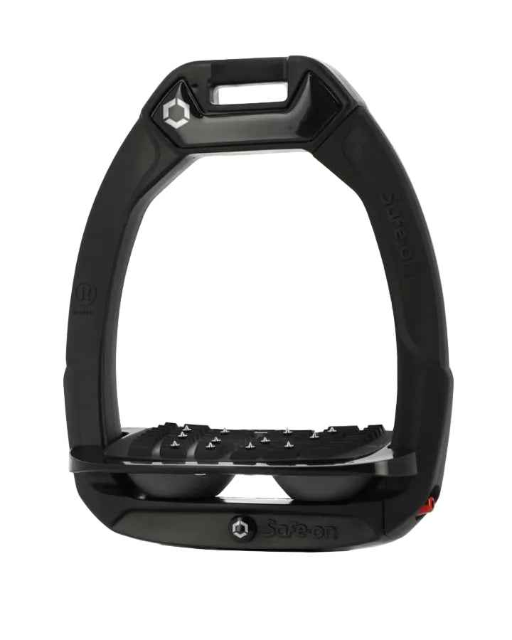 Flex-On Safe-On Inclined Ultra Grip Stirrups | Black Equestrian Safety Stirrups