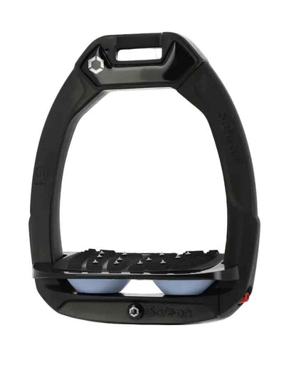 Flex-On Safe-On Inclined Ultra Grip Stirrups | Black Equestrian Safety Stirrups
