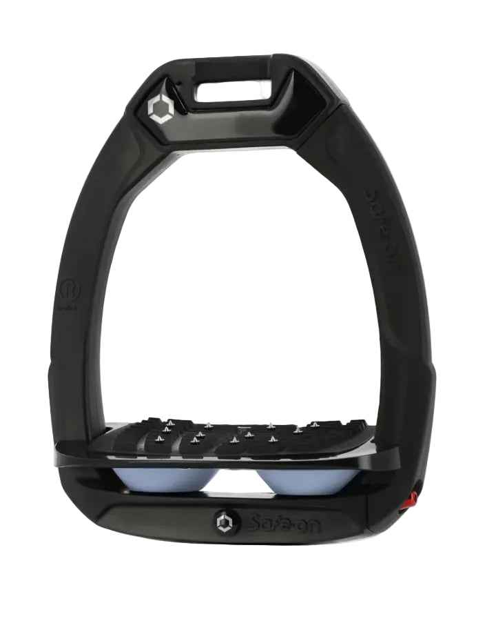 Flex-On Safe-On Inclined Ultra Grip Stirrups | Black Equestrian Safety Stirrups