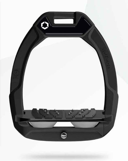 Flex-On Safe-On Inclined Ultra Grip Stirrups Black | Equestrian Safety Stirrups for Horse Riding