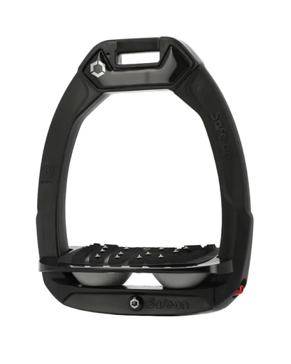 Flex-On Safe-On Inclined Ultra Grip Stirrups - Black/Grey | Equestrian Safety Gear